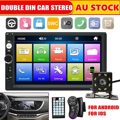 7inch Double Din Car Stereo Head Unit Multimedia Player Bluetooth FM/USB/AUX MP5 • $44.95