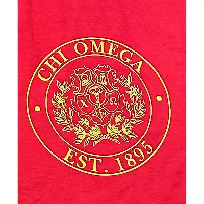 $49.99 • Buy Vintage Red & Yellow CHI OMEGA Crest Staduim Poly Cotton Blanket 60  X 55”