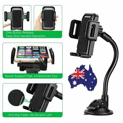 Mpow Universal 360° Car Windshield Mount Cradle Holder Stand GPS For Cell Phone • $9.99