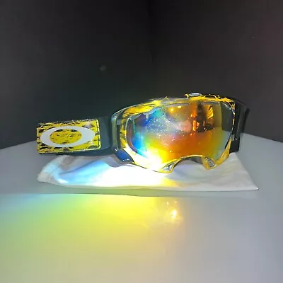 Oakley Splice Jet Snow Goggles Orange White Frame Dark Lense Skiing Snowboarding • $39.96