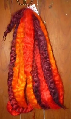 Motomo Gallery / Hand Dyed Yearling Mohair Top / 6.2 Ozs. / Fight Song • $27.90