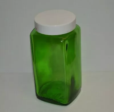 Duraglas Emerald Green Jar 6 Oz With Lid Medicine Apothecary Stash Vtg • $20