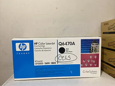 Genuine Hp Q6470A (501A) Black LaserJet CP350536003800 • $17