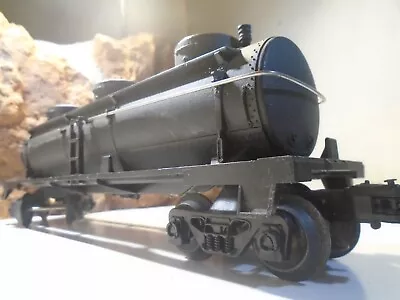 K-line O Scale Flat Black 3 Dome Tanker With No Markings            5-186-5 • $69.99