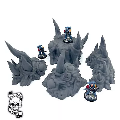 4x Alien Tyranid Bile Piles Epic Scatter Terrain Scenery 28mm Tabletop Wargaming • £13.59