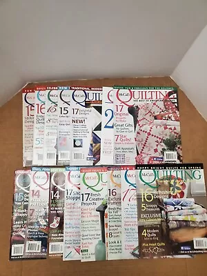 Lot Of 14 “McCall’s Quilting” Magazine: 2014(4) 2015(5) 2016(6) • $20