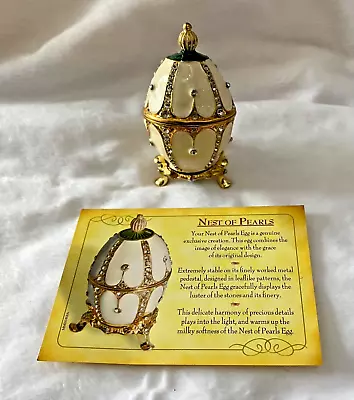 Atlas Editions FabergÉ Egg    ‘nest Of Pearls’        Trinket Box • £18