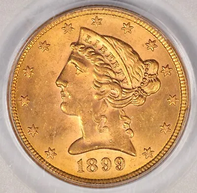 1899 Liberty Head Half Eagle Gold PCGS MS62! #CZL1 $5 • $725