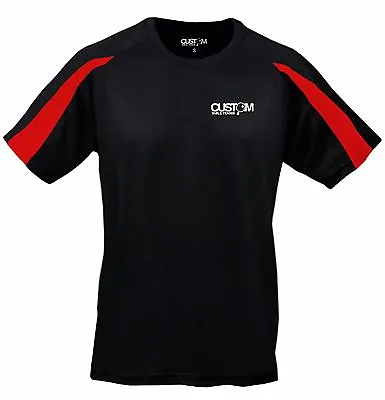 Custom Table Tennis Breathable Sports Shirt Black / Red - KIDS Size Age 7-8 9-11 • £8.99