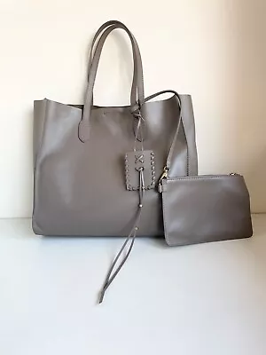 New Ralph Lauren Polo Brown Leather Tote / Shoulder Bag With Matching Zip Pouch • £175