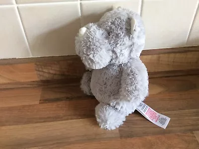 Tesco F&F Grey Rhino Hippo Soft Toy Comforter Baby Soother 7” • £3.99