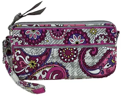 Vera Bradley Paisley Meets Plaid Wristlet • $20.99