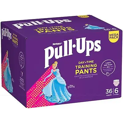 Huggies Pull-Ups Day Time Girl Training Pants 15-23kg Size 6 Mega Pack 36 Nappy • £13.49