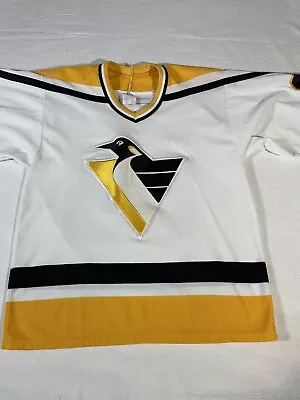 Men’s M Pittsburgh Penguins Maska Air Knit Mario Lemieux 90’s Hockey NHL Jersey • $45