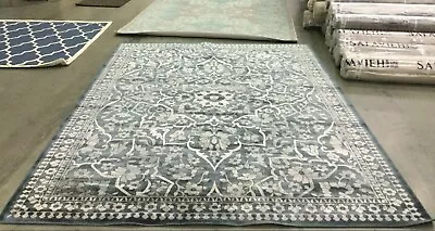 BLUE /LIGHT GREY 8' X 10' Back Stain Rug Reduced Price 1172632657 VTG175-7330-8 • $207