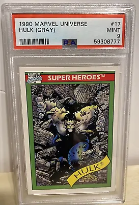 1990 Impel Marvel Universe - Grey Hulk Gray #17 PSA 9 MINT • $25.50