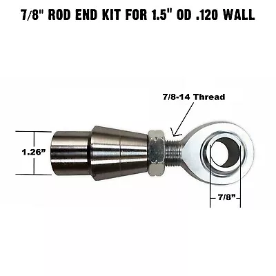 7/8 Rod End 1.5 .120 LHT Heim Joint Sway Bar Links Radius Rod Drag Link Hot Rod • $36.99