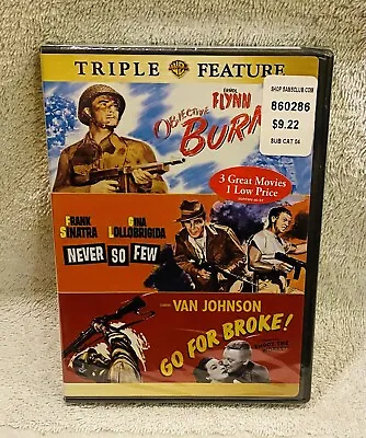 Objective Burma/Never So Few/Go For Broke (DVD 2006 2-Disc Set) BRAND NEW • $10.98