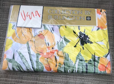 Vintage Vera Collection By Burlington Floral Flat Sheet 72  X 104  • $29.99