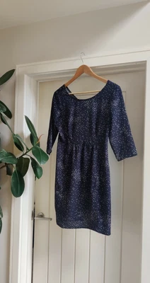 £10 • Buy Seraphine Polka Dot Navy Maternity Dress UK 8 Excellent Condition