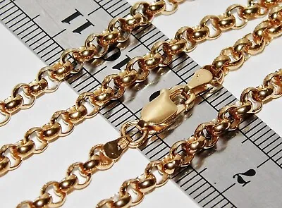 9ct Yellow Gold 20 Inch Ladies & Gents Belcher Chain/Necklace - 4mm Width • £45.95
