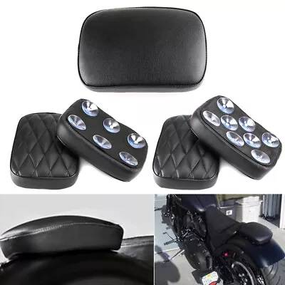 Rectangle Rear Pillion Passenger Pad Seat 6/8 Suction Cups For Harley Motorcycle • $16.87