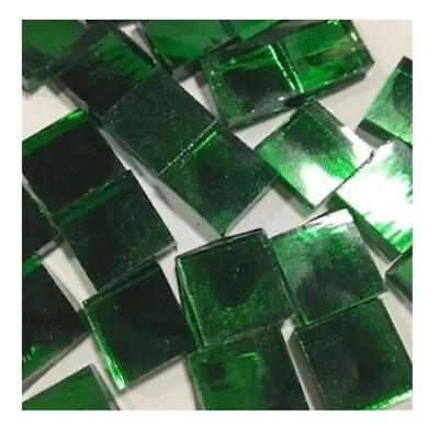 1/2  Emerald Ice Silvercoat Mirrors Stained Glass Mosaic Tiles • $19.52