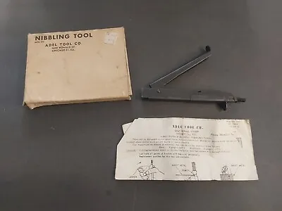 $52 • Buy Vintage Nibbling Tool Adel Tool Company 18 Gauge Under Chicago USA Original Box 