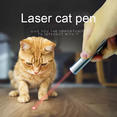 LASER TEASER PEN CAT KITTEN Fun Exercise Play Toy Mouse Projecting Pointer Flash • £3.23