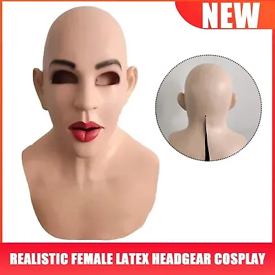 $23.98 • Buy Adults Cosplay Mask Realistic Latex Mask Female Woman Face Halloween Latex Mask