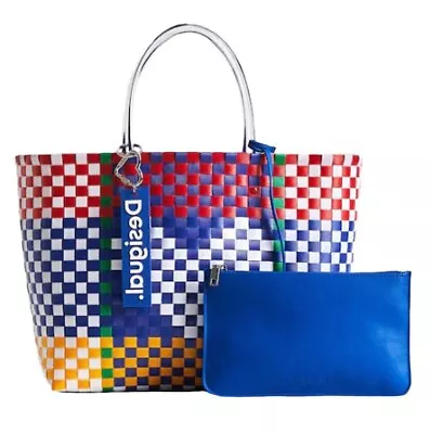 Desigual Women's Woven Bag/Tote Bag/Handbag Bag With Inner Pouch BNWT • $95