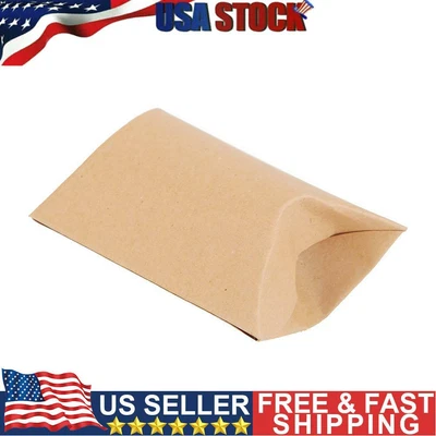 $5.89 • Buy 10pcs Packaging Gift Pillow Shape Candy Box Bag Wedding Favor (Kraft Paper) US