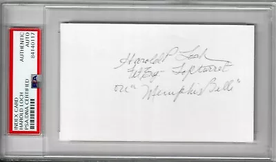 Harold Loch Signed Index Card Psa Dna 84140117 (d) Wwii Memphis Belle • $109.95