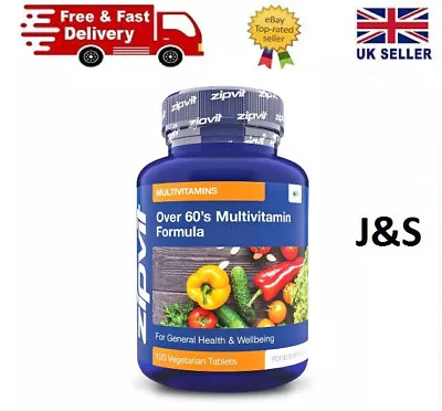 Over 60's Multivitamin Formula - Vitamins C D & Zinc - 120 Vegetarian Tablets • £13.49