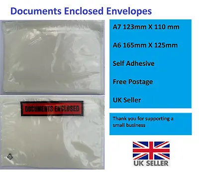 Document Enclosed Wallets A6 A7 Plain Or Printed Envelopes Self Seal UK Seller • £2.84