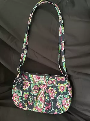 Vera Bradley Purse With Strap Black And Pink Petal Paisley • $6.99