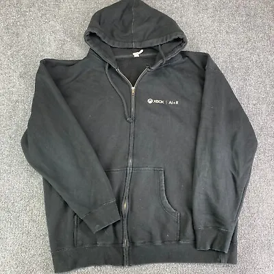 Independent Mens Black XL Fleece Lined Hoodie Jacket WorkWear Kangaroo Pocket • $9.88