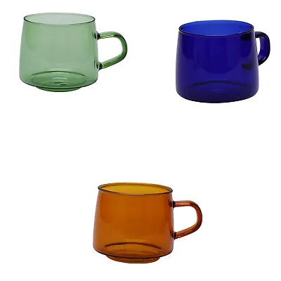 350ml Glass Coffee Cup Coffee Mug With Handle High Temperature Resist UK • £11.80