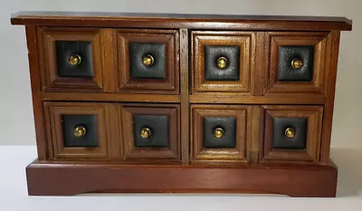 Japan Vintage Wooden 4 Drawer Jewelry Box - 6  X 7  X 12  (S2-4) • $17