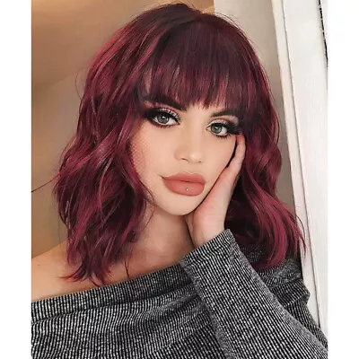 £9.99 • Buy Womens Ombre Silver Long Curly Wigs Ladies Short Wavy Hair Party Cosplay Wig LL