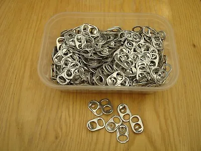 500 Silver Can Ring Pulls Round Top For Arts Crafts Hobbies Etc. #10 • £6.99