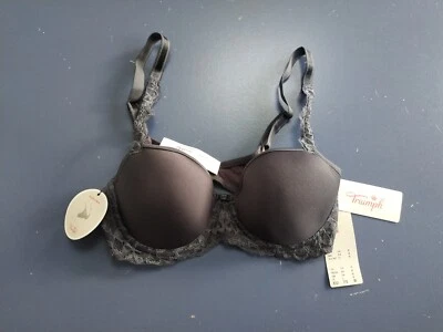 £18.50 • Buy Triumph Amourette Charm WP UK 34B Underwired Padded Bra, Pebble Grey (10179990)