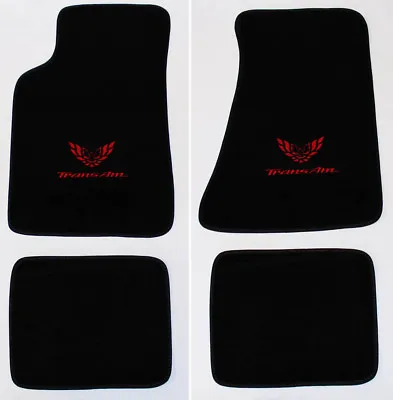 NEW! Carpet Floor Mats 1982-2002 PONTIAC FIREBIRD Trans Am Embroidered Logo RED • $125.97