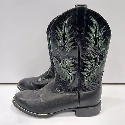 Ariat Ridin High Men's Black & Green Western Boots Size 9.5 D • $15