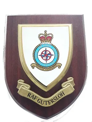 RAF Station Gutersloh Wall Plaque Royal Air Force Military Shield Wall Plaque • £21.99