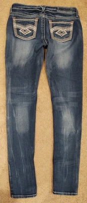 $28 • Buy Hydraulic Lola Super Skinny Size 7/8 Stretch Embellished Denim