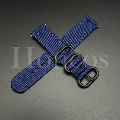 18 20 22 MM D/Blue Nylon Canvas Watch Band Strap Quick Release Fits For Timex US • $12.99