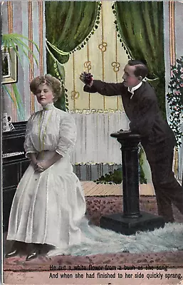 Postcard And When She Had Finished - Mistletoe - Pmrk 1909 Center City Minnesota • $4.88