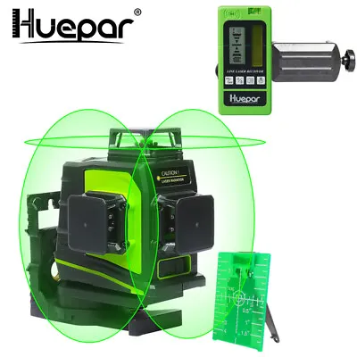 Huepar 360 Laser Level Cross Green Laser Beam Self Leveling Laser Level Detector • £159.59