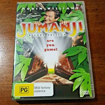 Jumanji DVD Deluxe Edition R4 Like New! FREE POST Robin Williams Kirsten Dunst • $6.97